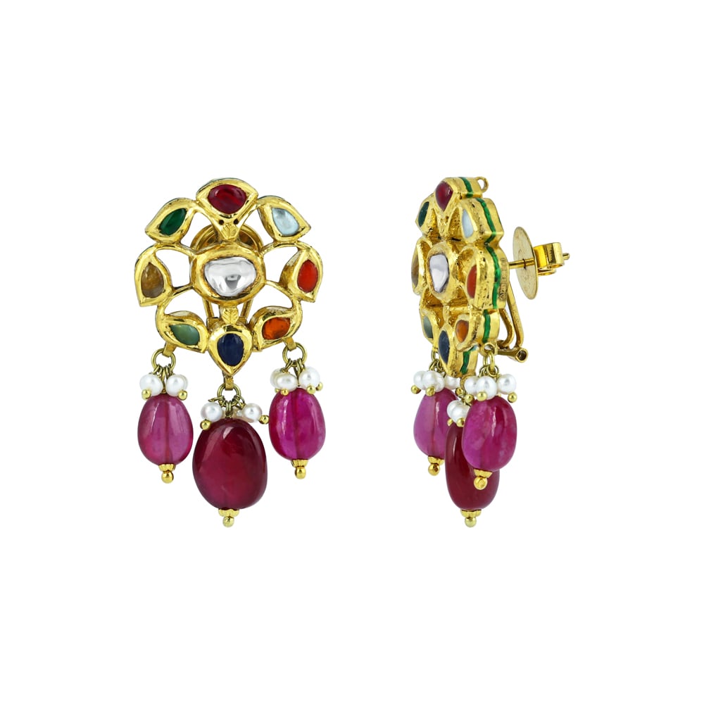 Versatile Navratan kalangi Choker with Multi Hues and Rubies
